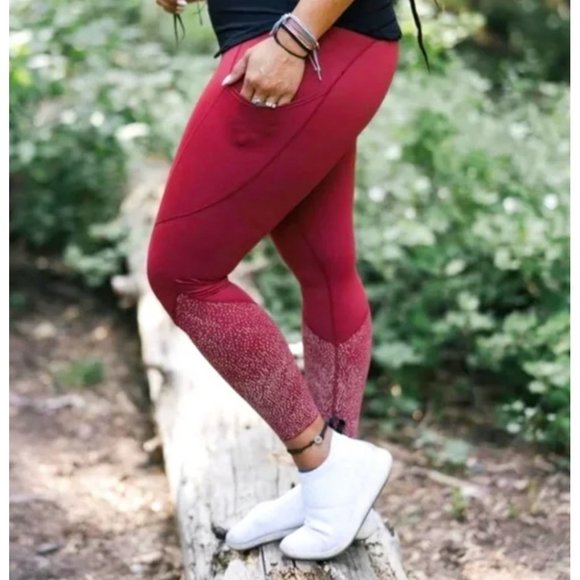 ZYIA Pants & Jumpsuits Zyia Active Merlot Light N Luxe Reflective